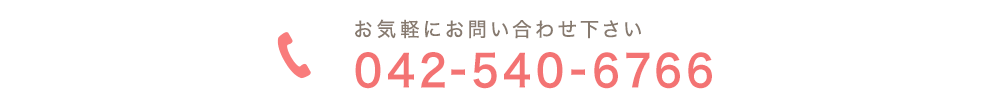 お気軽にお問い合わせ下さい TEL.042-540-6766